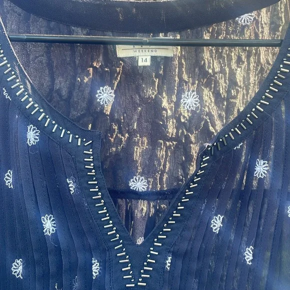 Papaya Sheer Smock Blouse - Picture 4 of 5